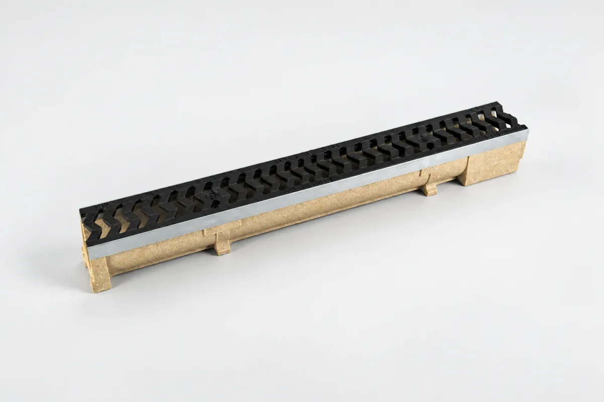 Odwodnienie z szyną ST-100 wys.9,8cm z Kratką Żeliwną B-125