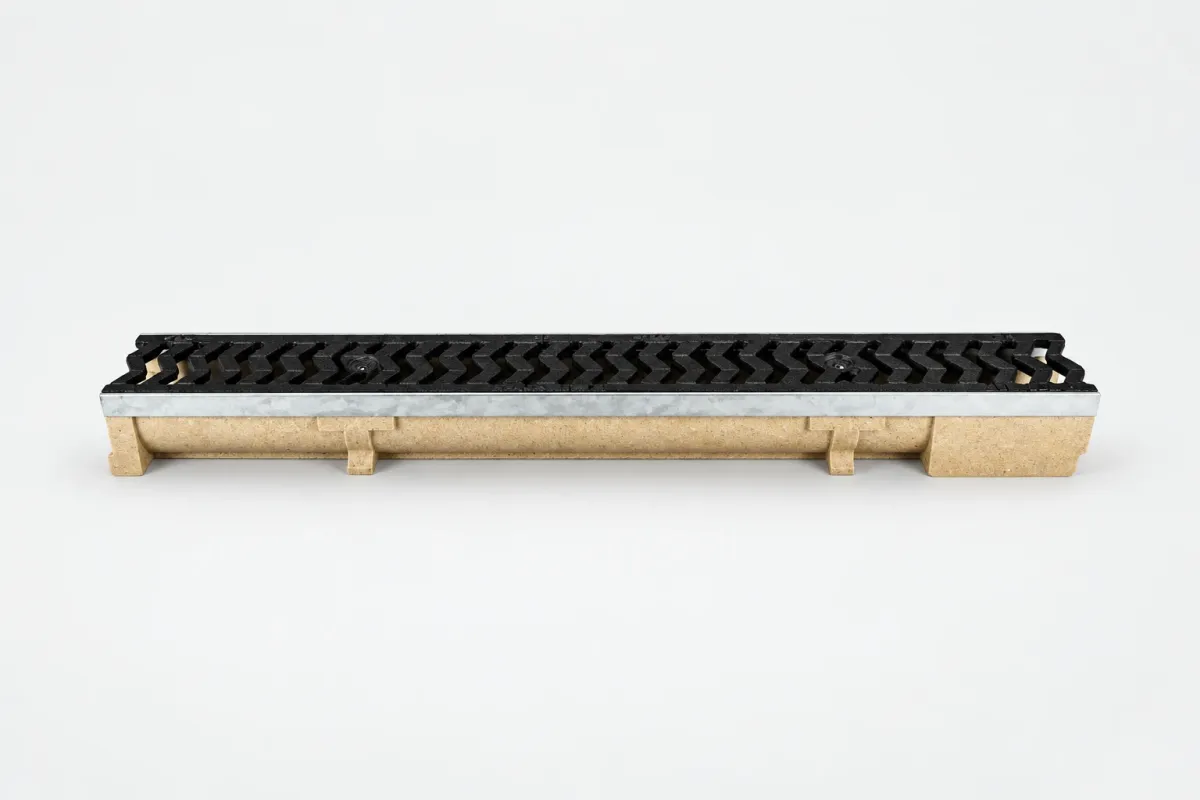 Odwodnienie z szyną ST-100 wys.9,8cm z Kratką Żeliwną B-125