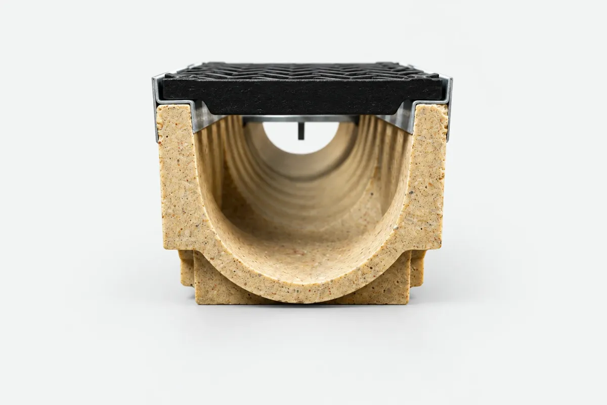 Odwodnienie z szyną ST-100 wys.9,8cm z Kratką Żeliwną B-125