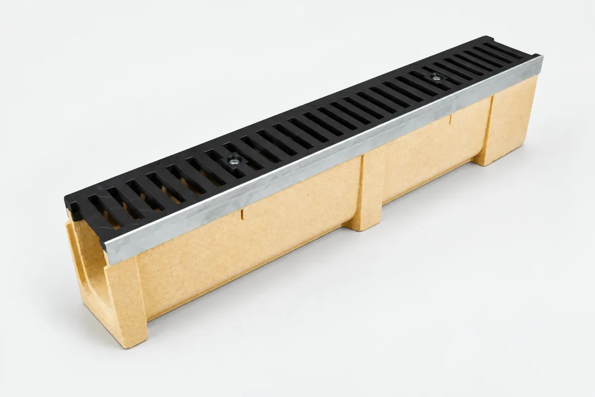 Odwodnienie z szyną HR-100 20cm z Kratką Plastikową BP-125