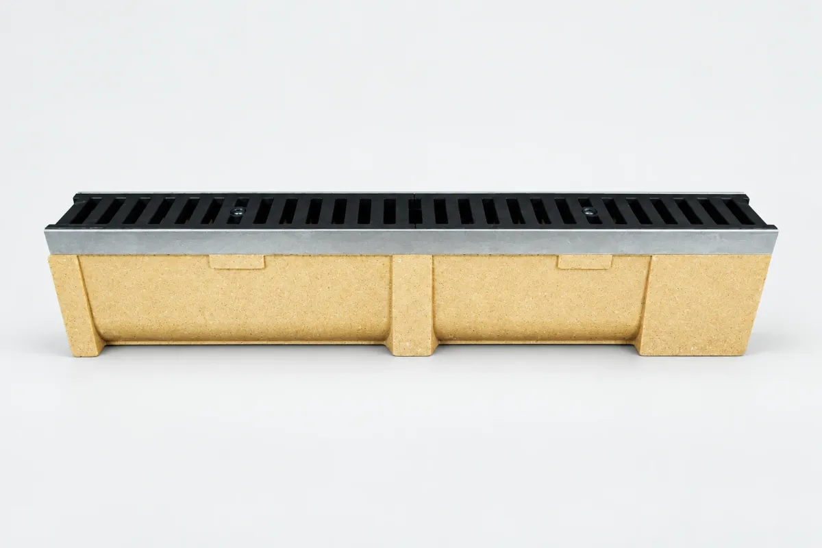Odwodnienie z szyną HR-100 20cm z Kratką Plastikową BP-125