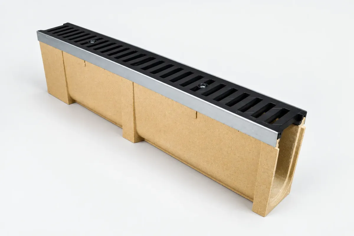 Odwodnienie z szyną HR-100 25cm z Kratką Plastikową BP-125