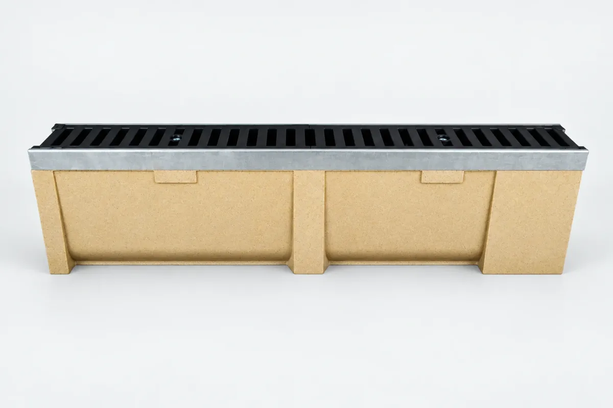 Odwodnienie z szyną HR-100 25cm z Kratką Plastikową BP-125